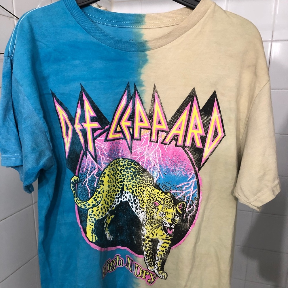 Unique Def Leppard tie dye t-shirt unisex